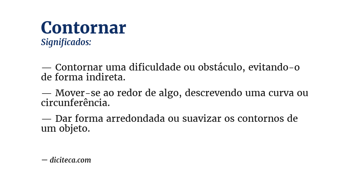 Significado de contornar