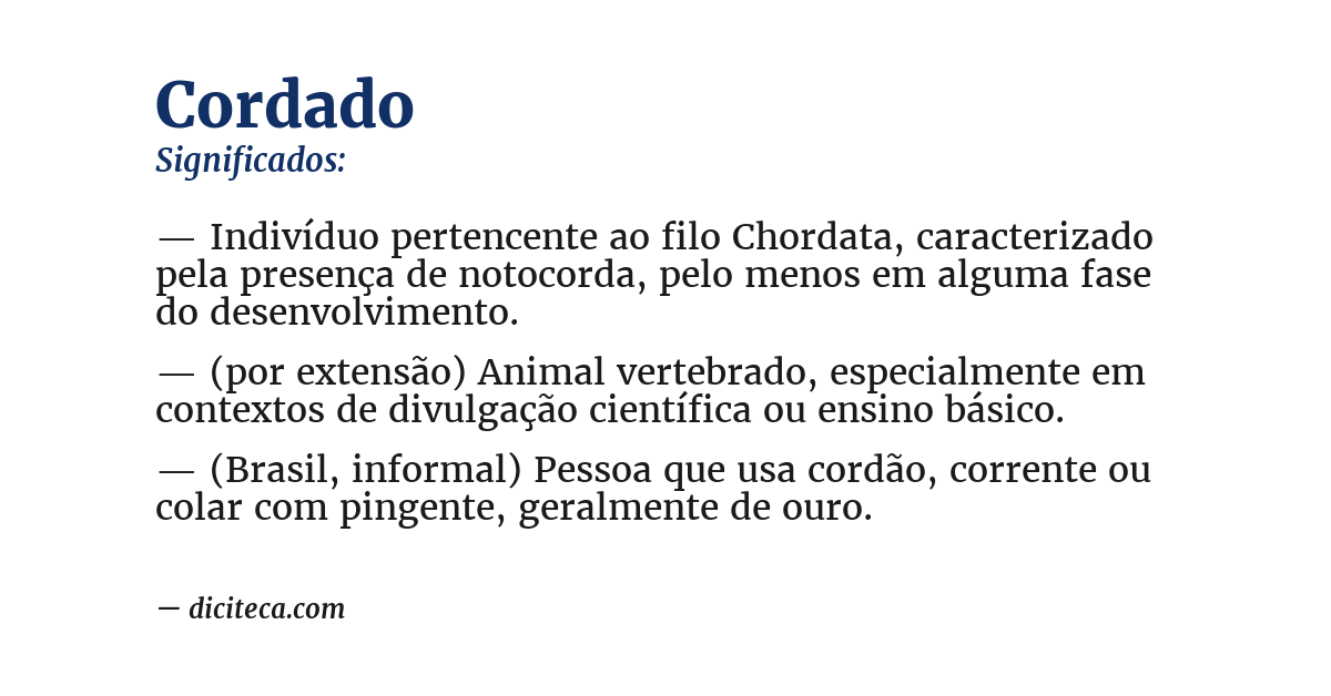 Significado de cordado