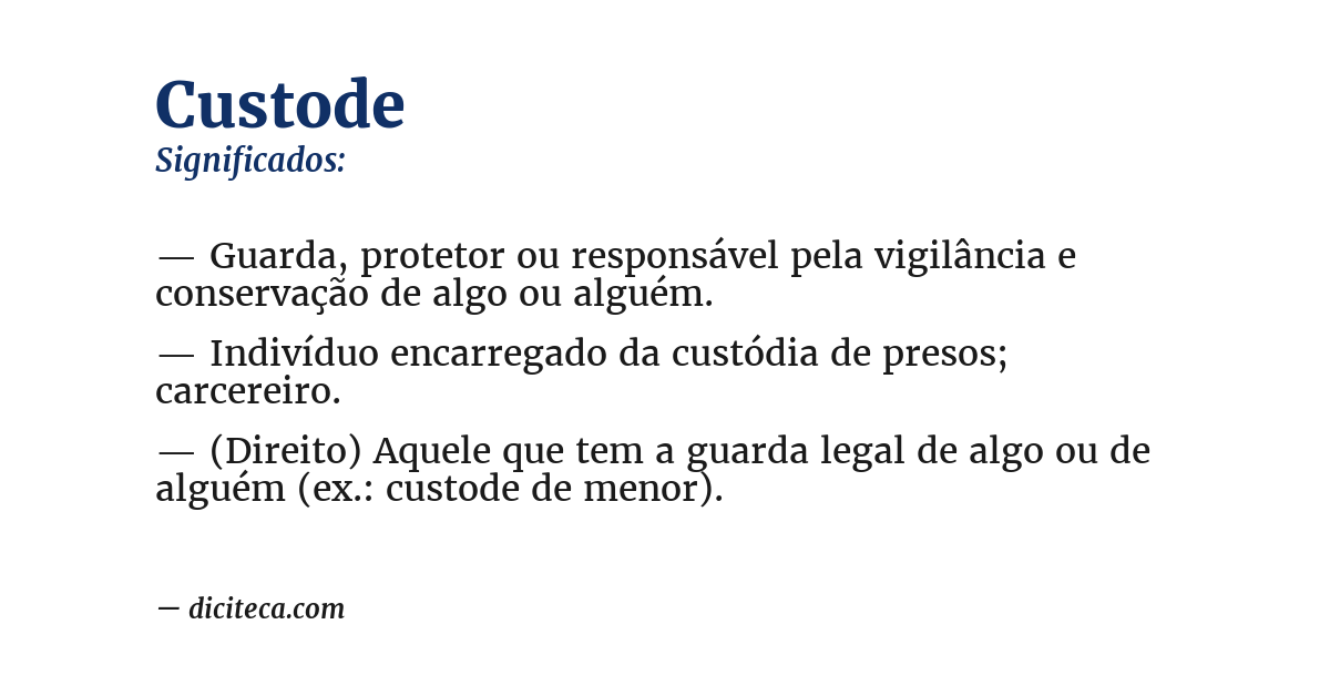 Significado de custode