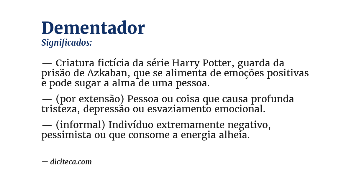 Significado de dementador