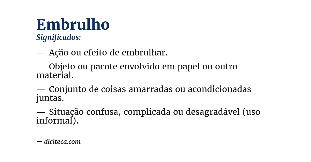 Significado de embrulho