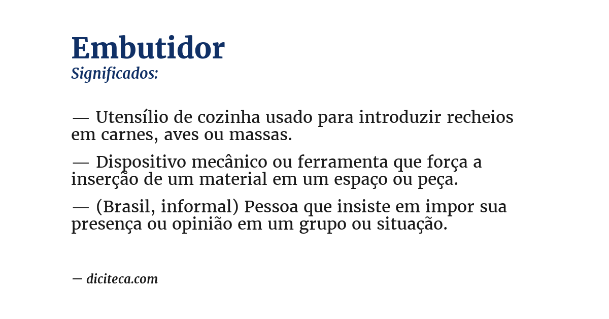 Significado de embutidor