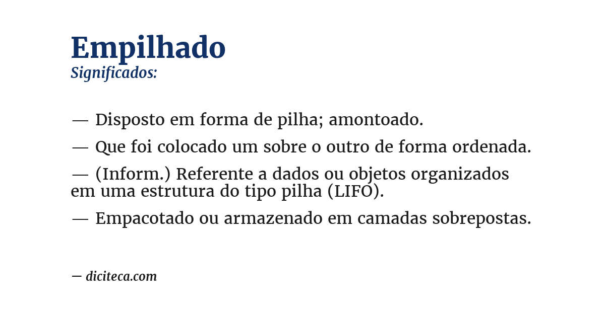 Significado de empilhado