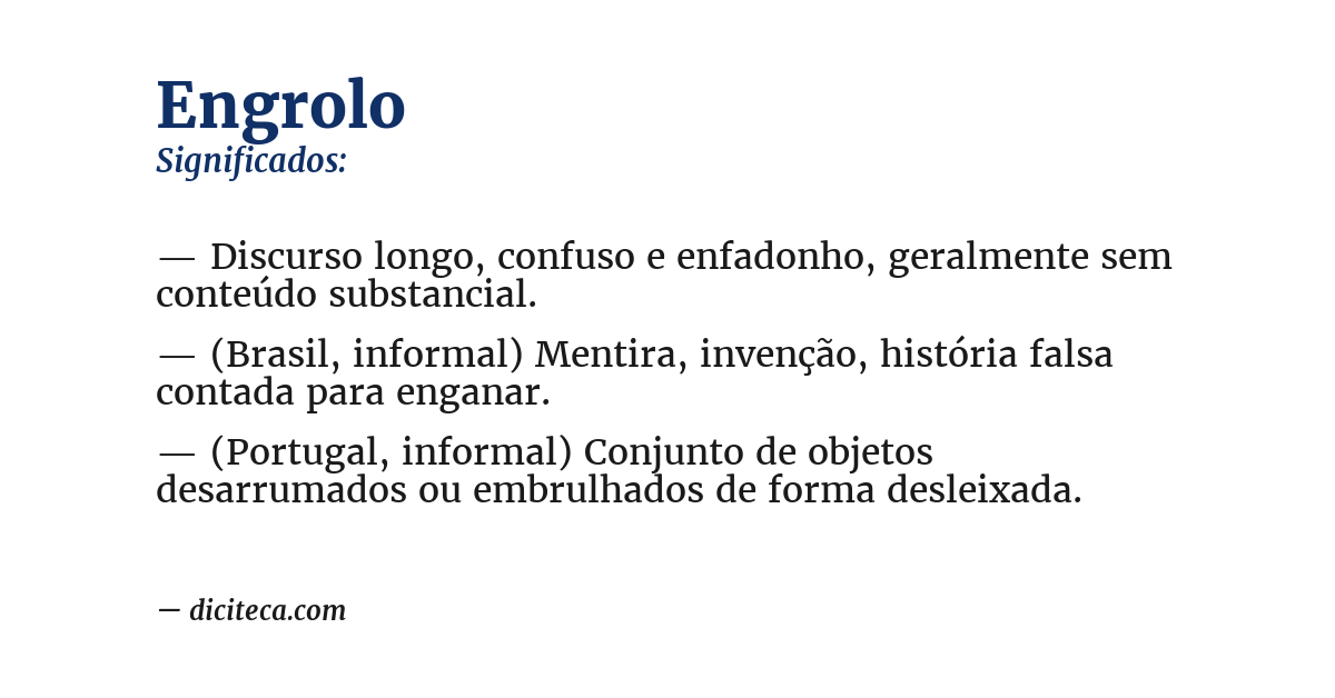 Significado de engrolo