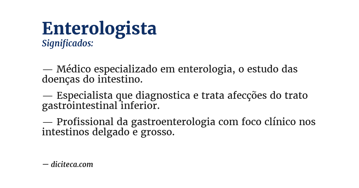 Significado de enterologista