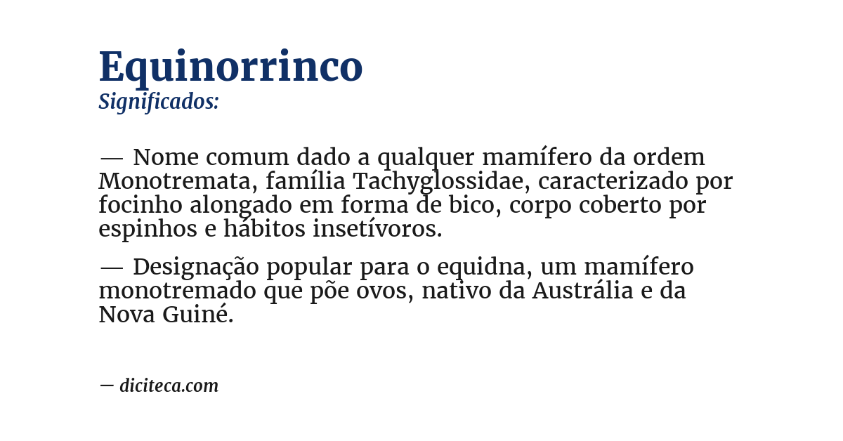 Significado de equinorrinco