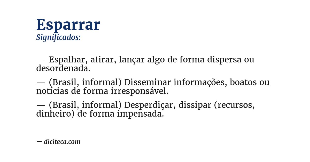 Significado de esparrar