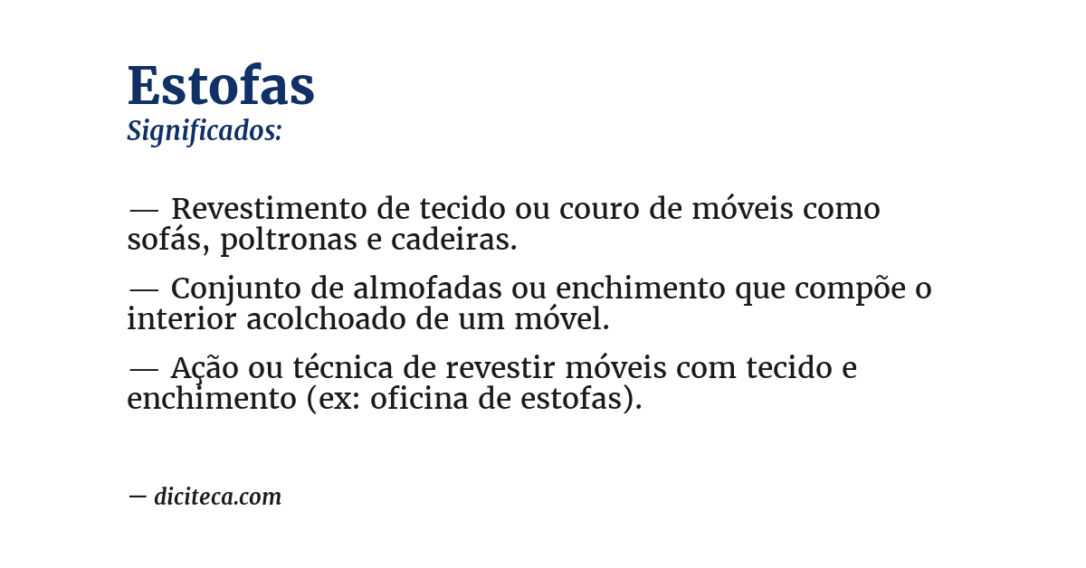 Significado de estofas