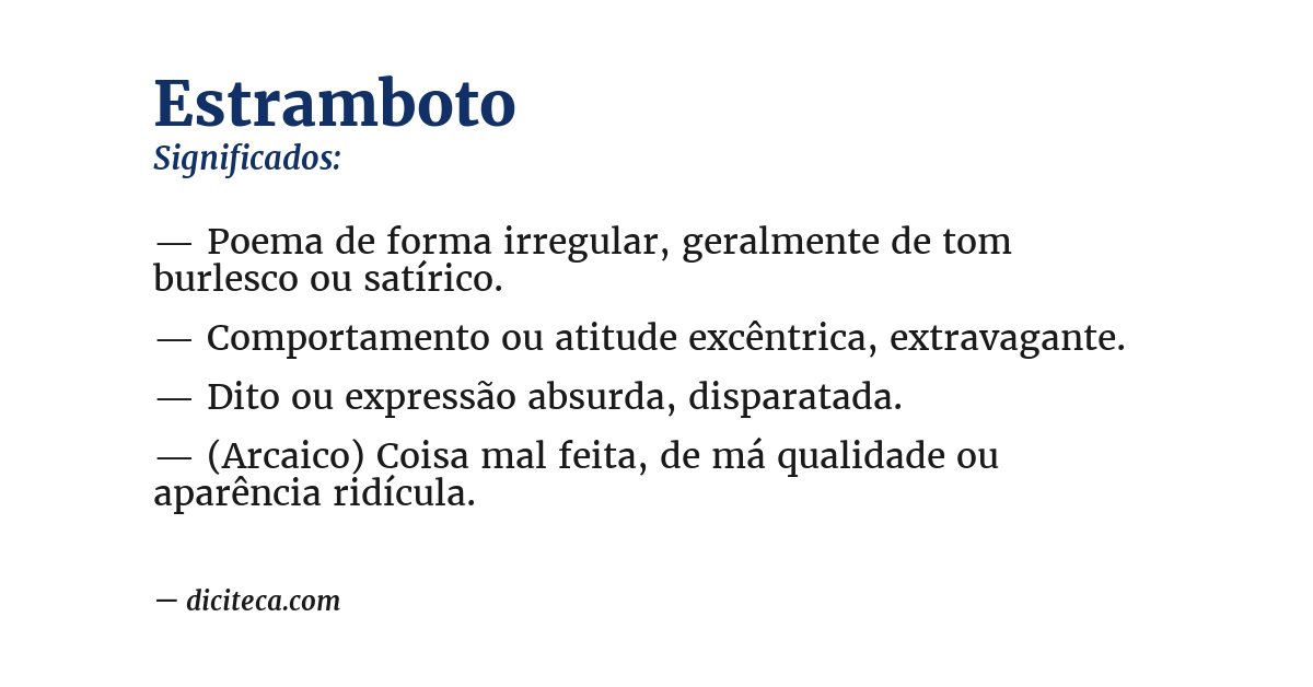 Significado de estramboto