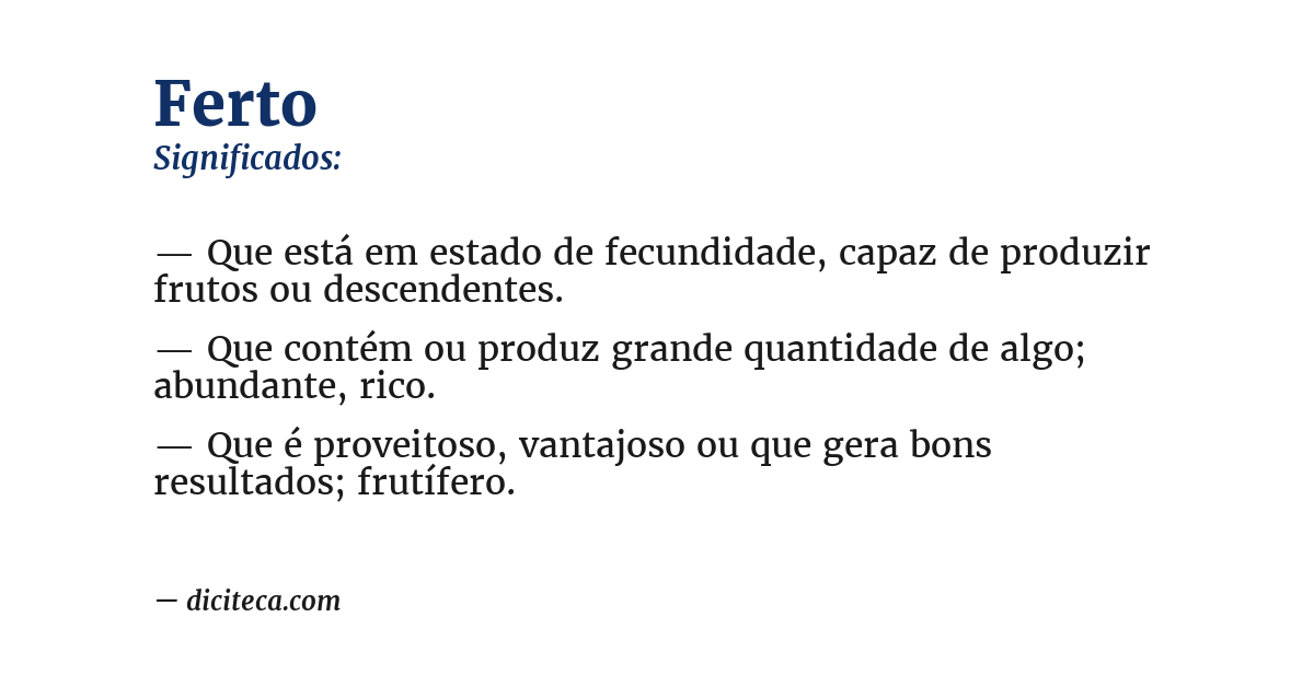 Significado de ferto