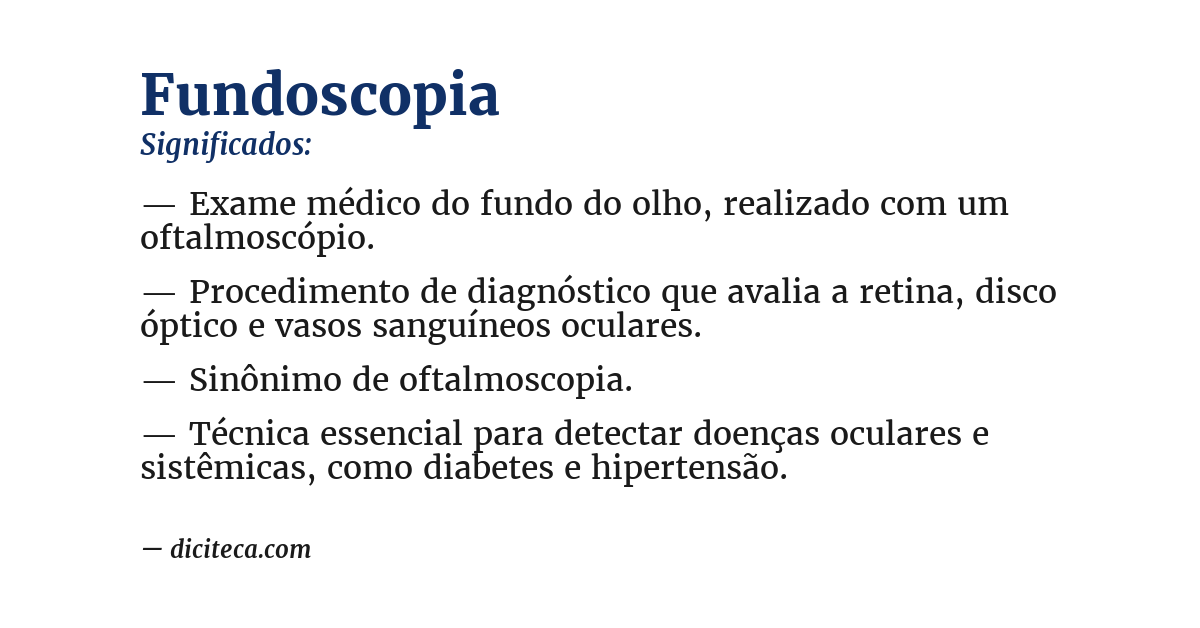 Significado de fundoscopia