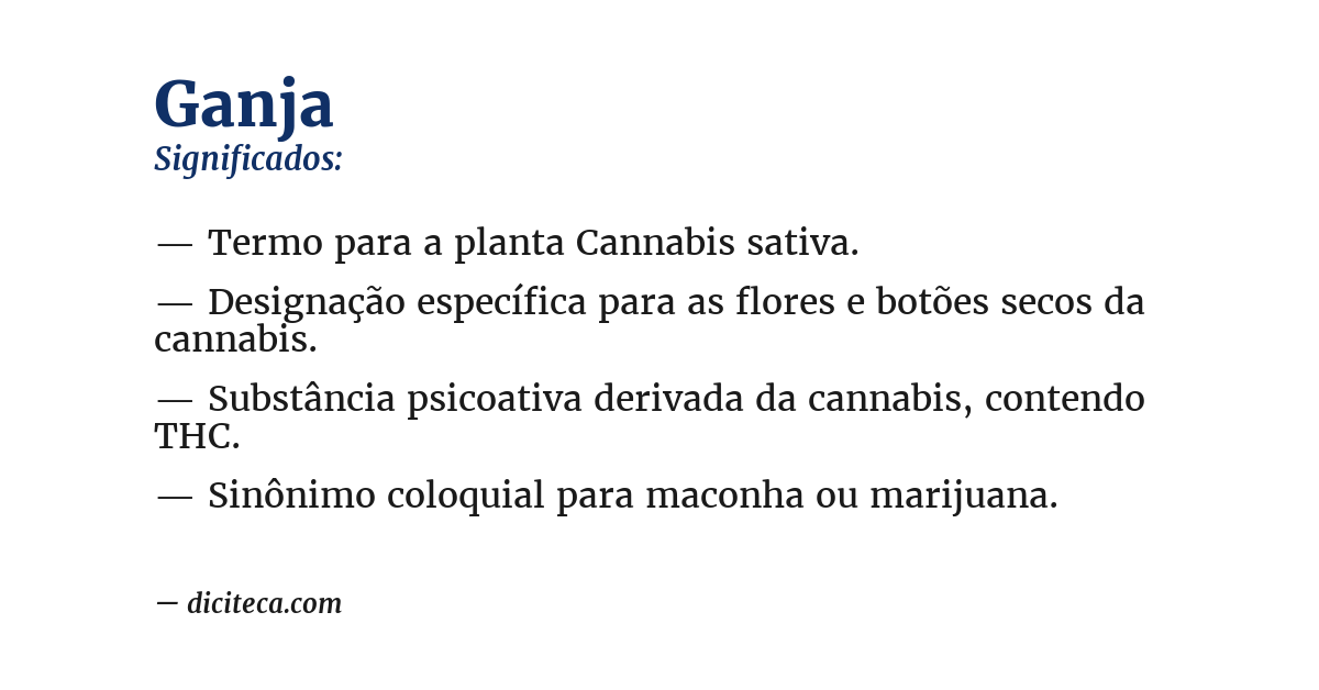 Significado de ganja