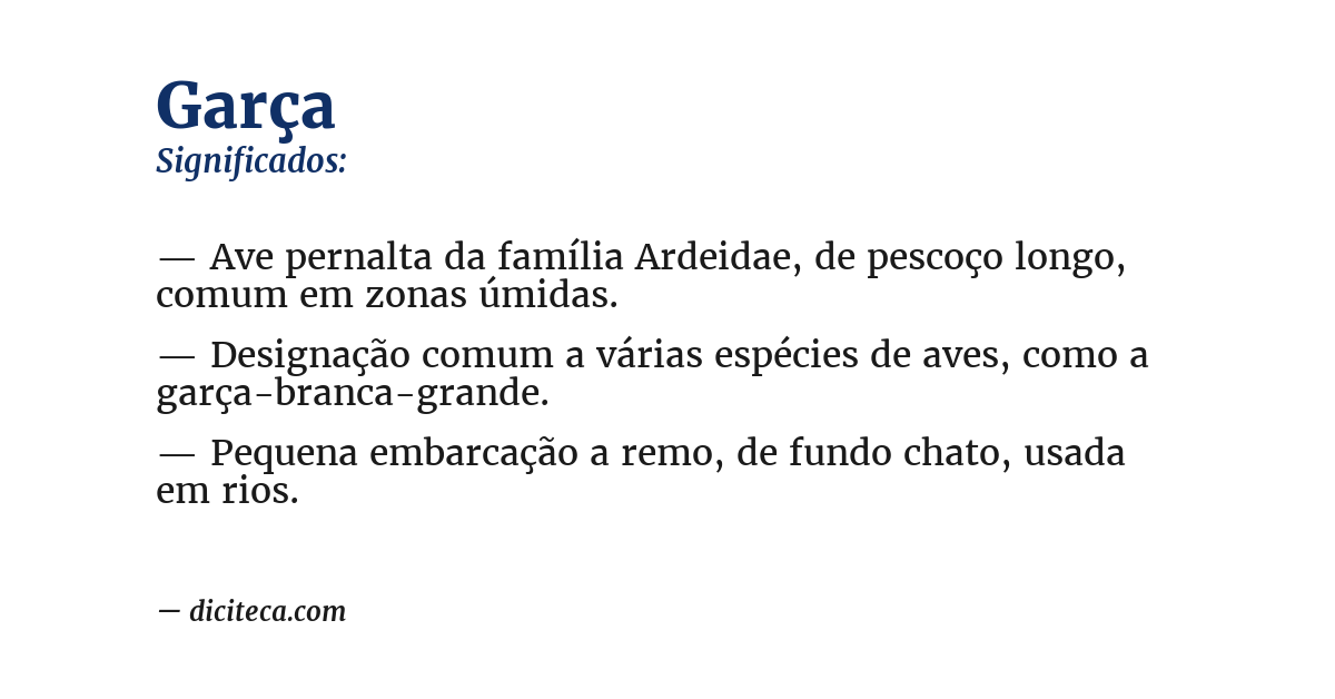 Significado de garça