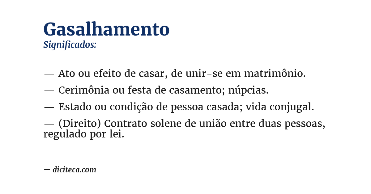 Significado de gasalhamento