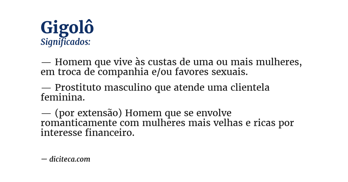 Significado de gigolô