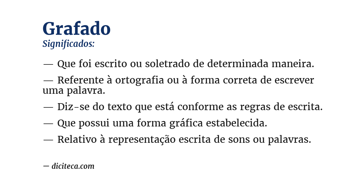 Significado de grafado
