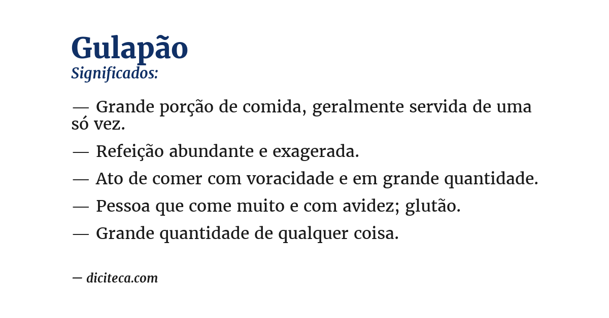 Significado de gulapão