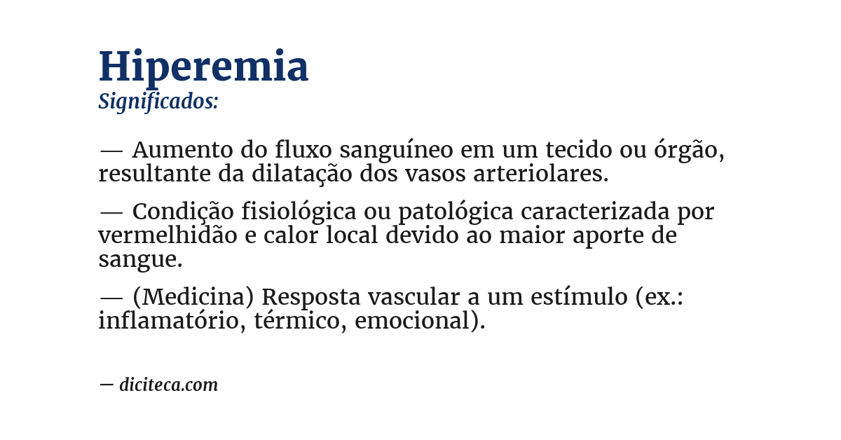 Significado de hiperemia