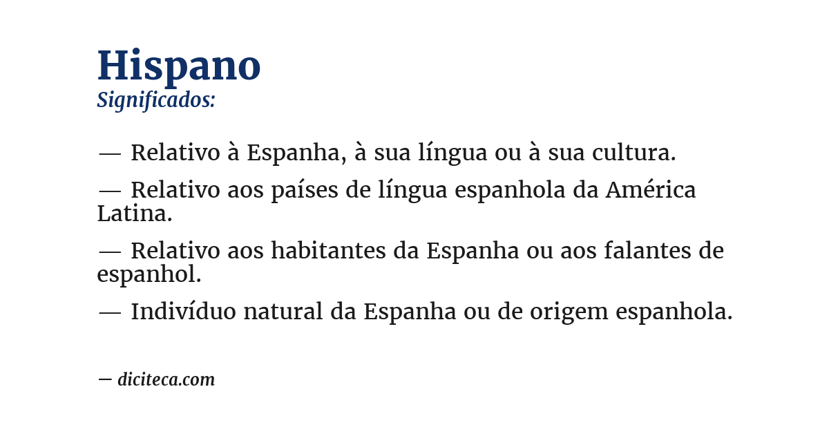 Significado de hispano