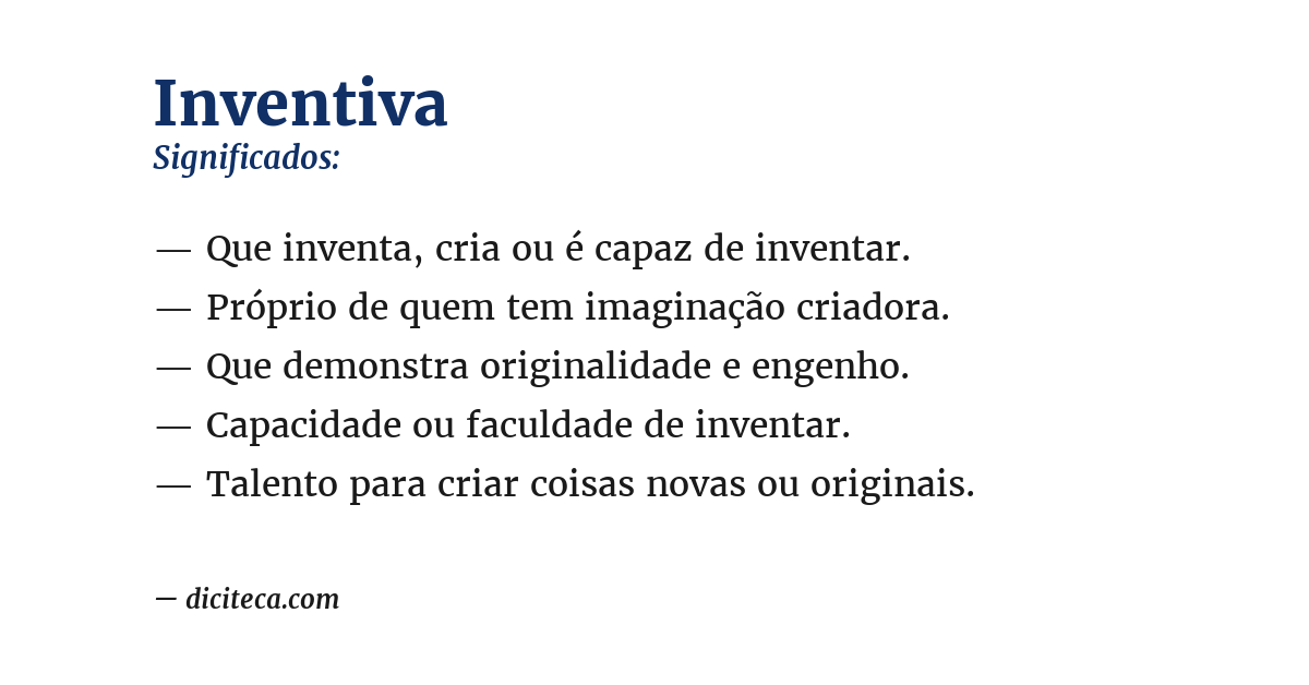 Significado de inventiva