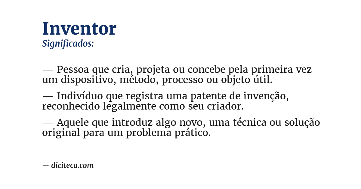 Significado de inventor