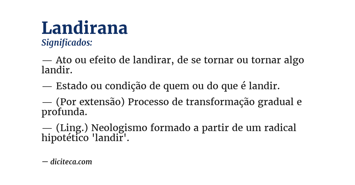 Significado de landirana
