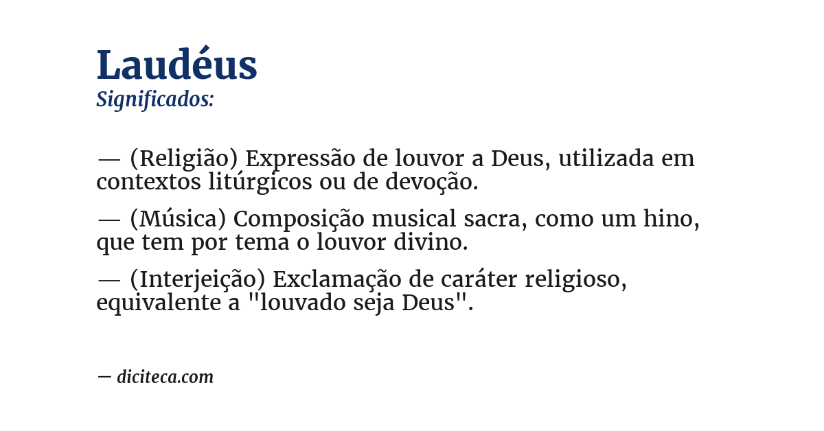 Significado de laudéus