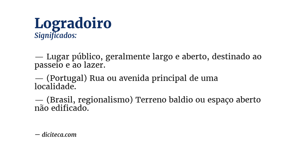 Significado de logradoiro