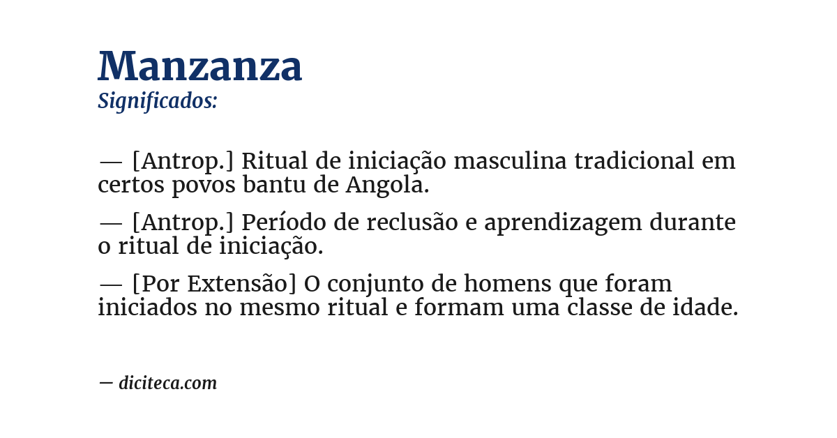 Significado de manzanza
