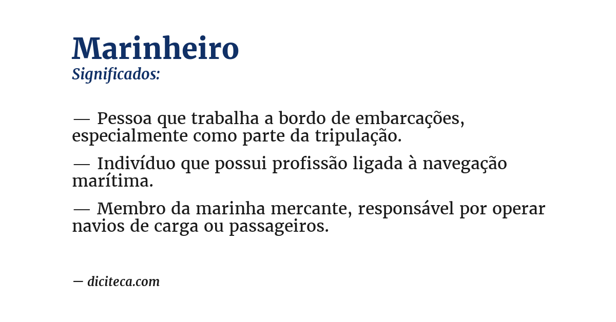 Significado de marinheiro