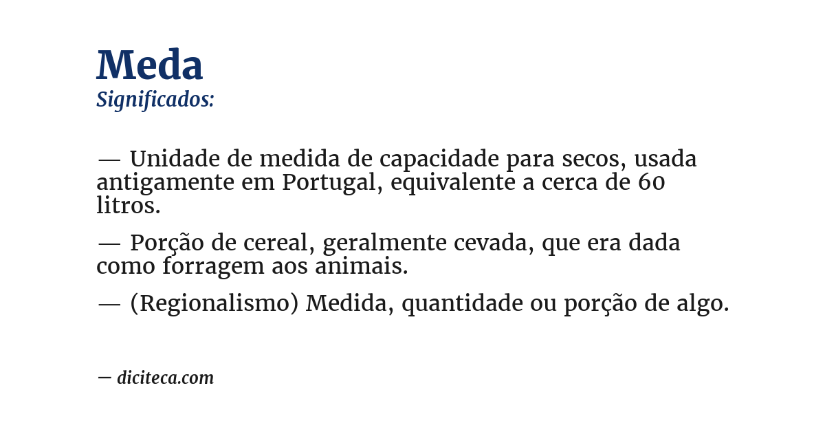 Significado de meda