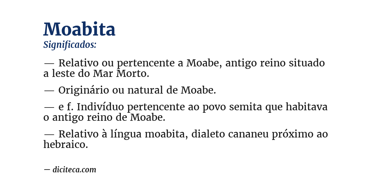 Significado de moabita