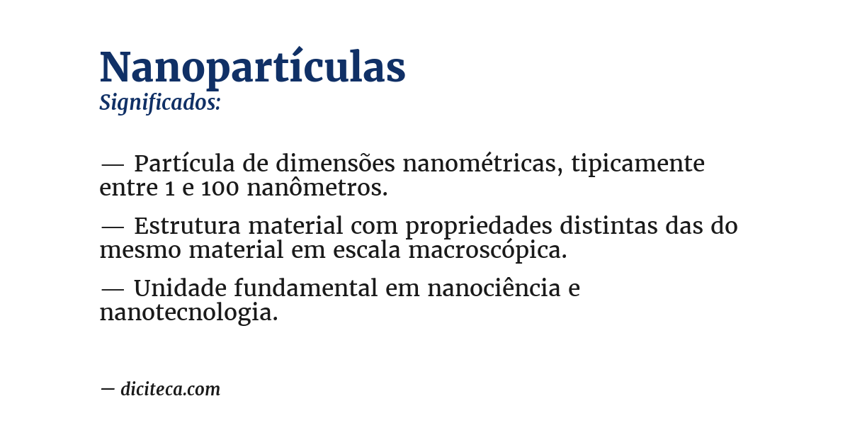 Significado de nanopartículas