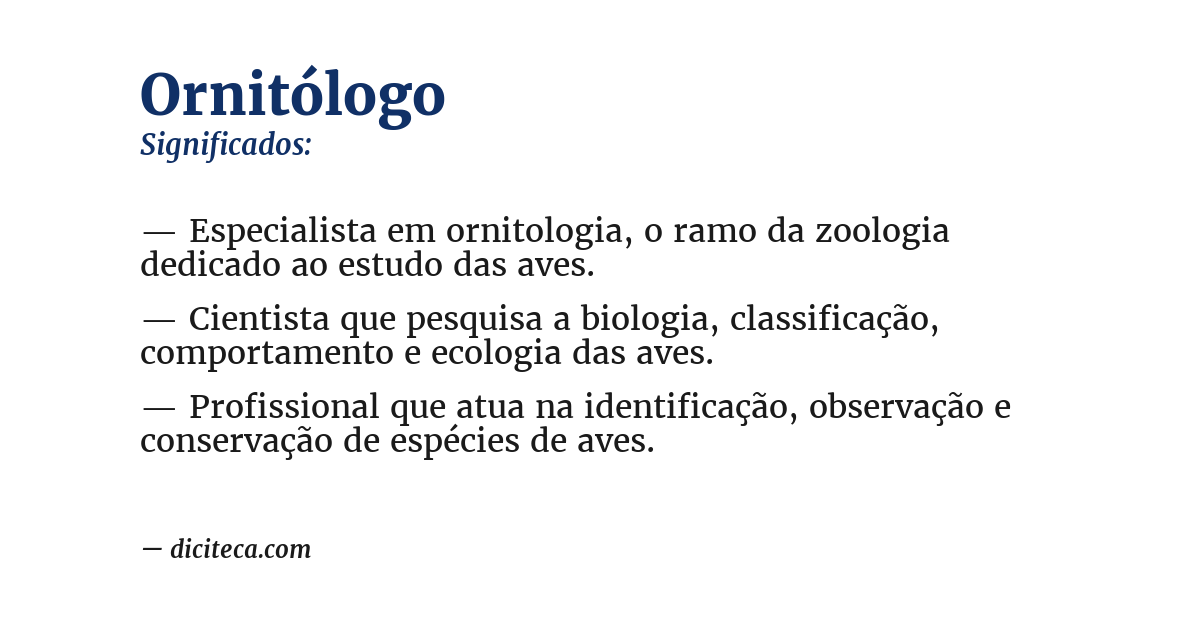 Significado de ornitólogo