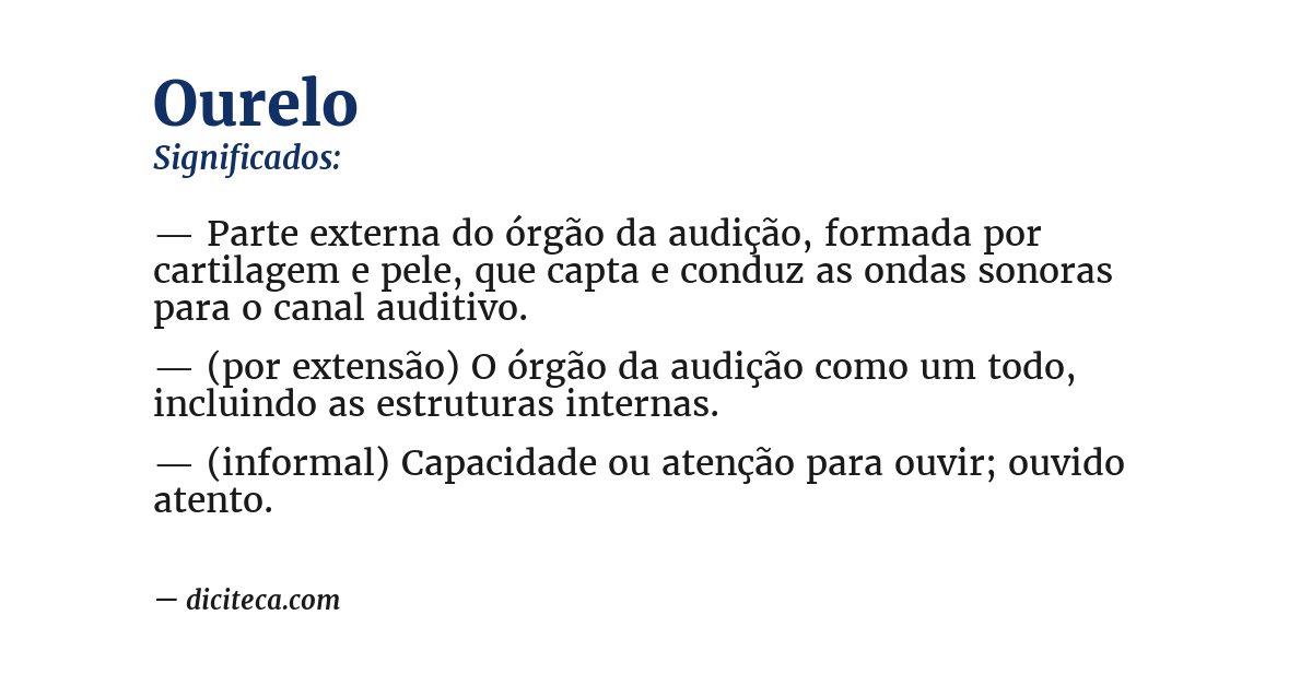 Significado de ourelo