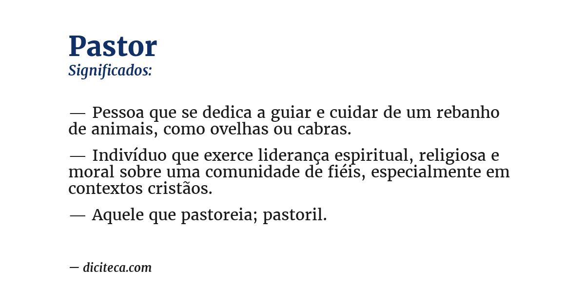 Significado de pastor