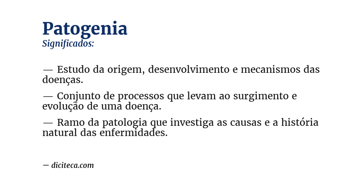Significado de patogenia