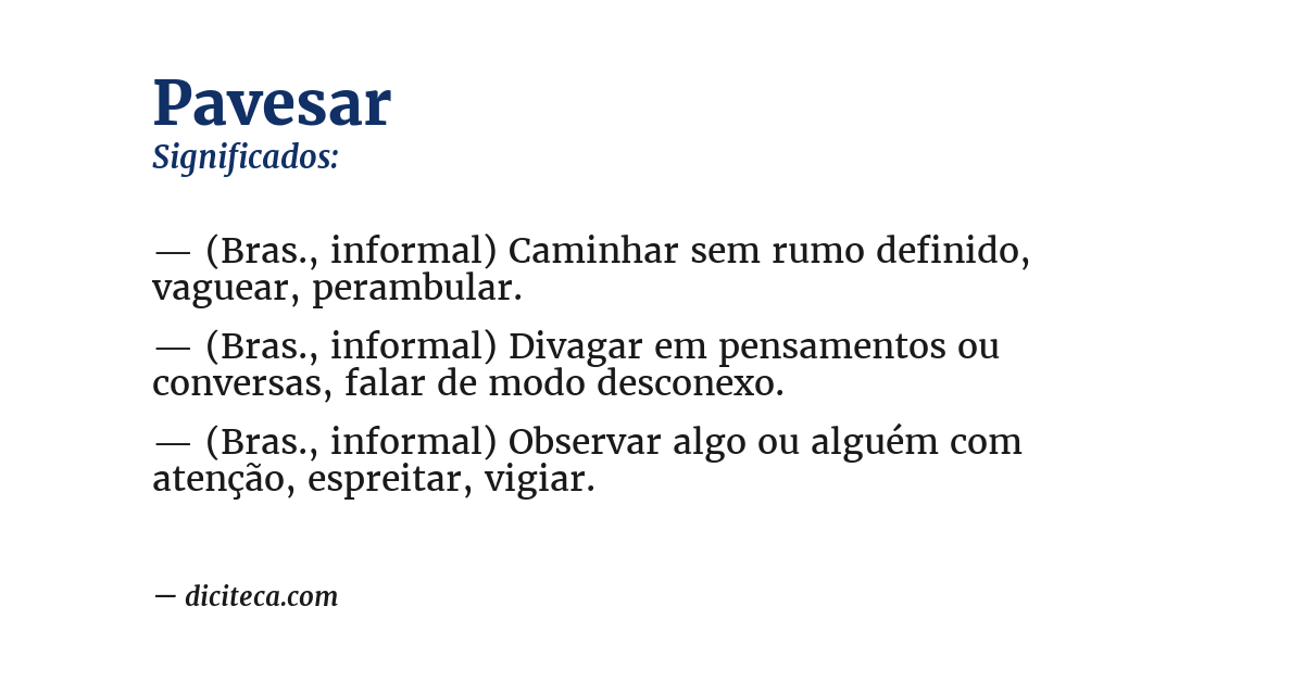 Significado de pavesar