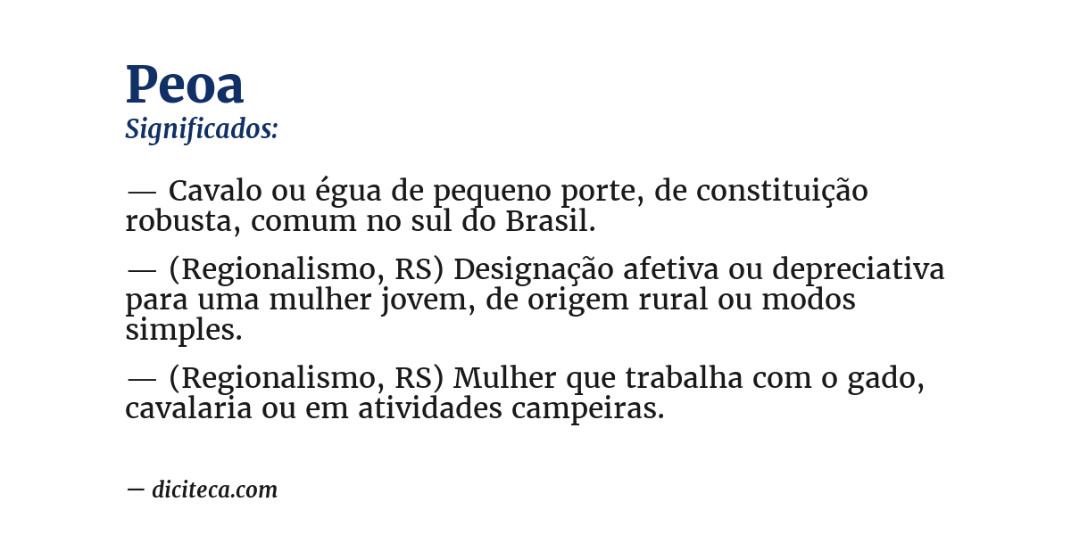 Significado de peoa