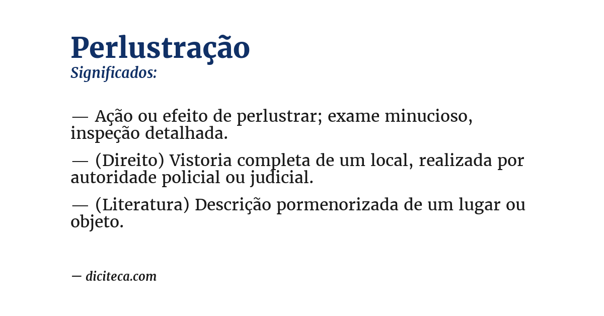 Significado de perlustração