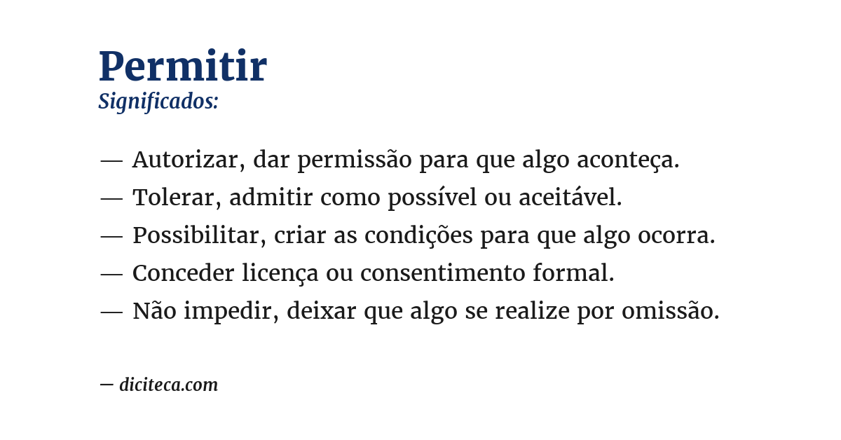 Significado de permitir