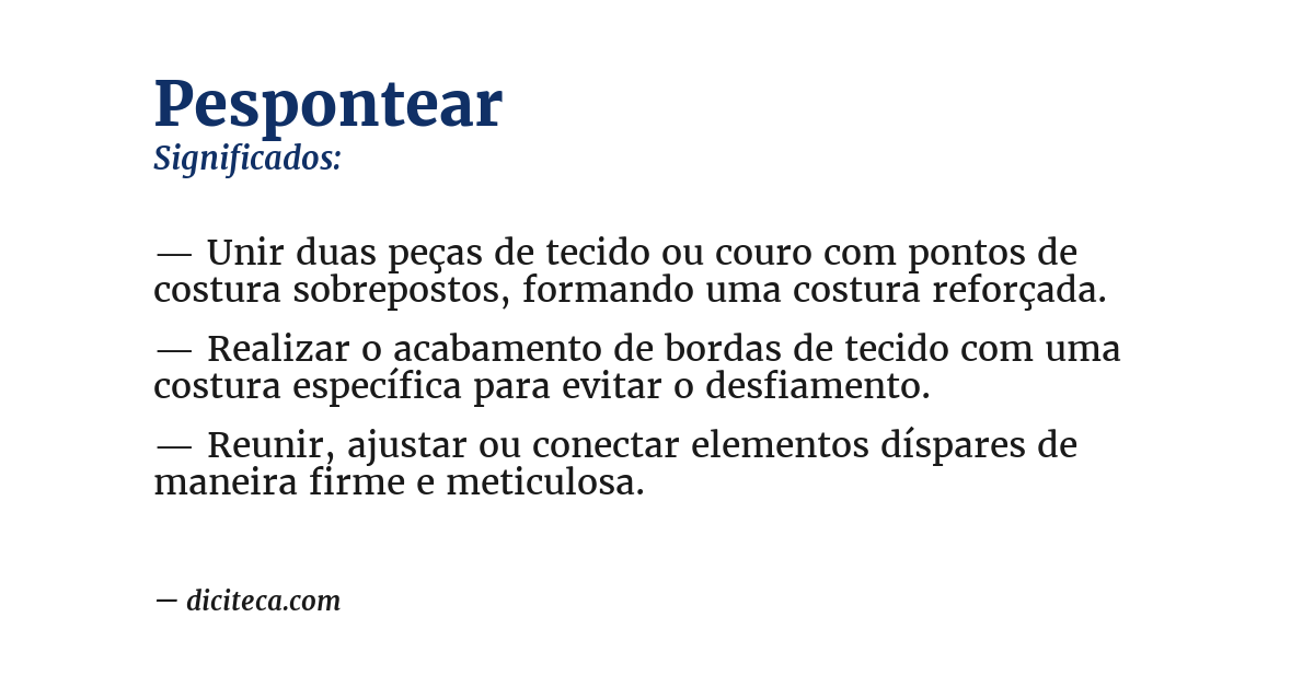 Significado de pespontear