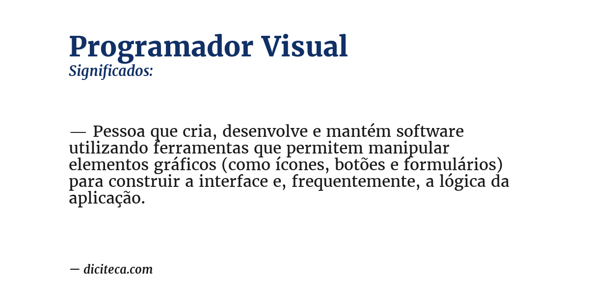 Significado de programador visual