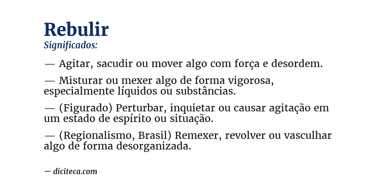 Significado de rebulir