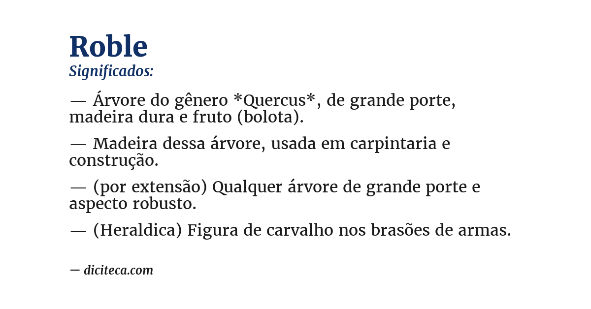 Significado de roble