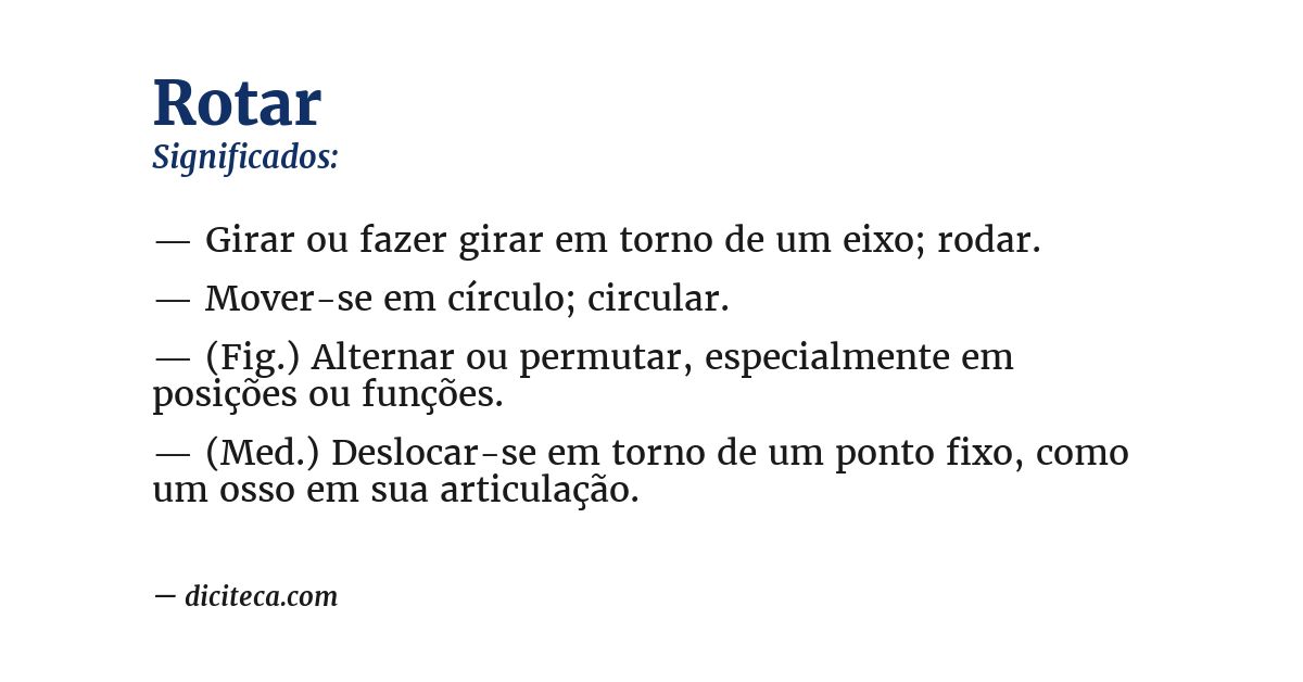 Significado de rotar