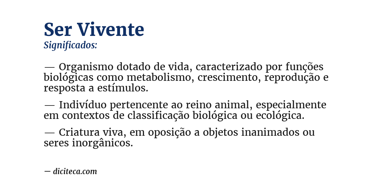 Significado de ser vivente