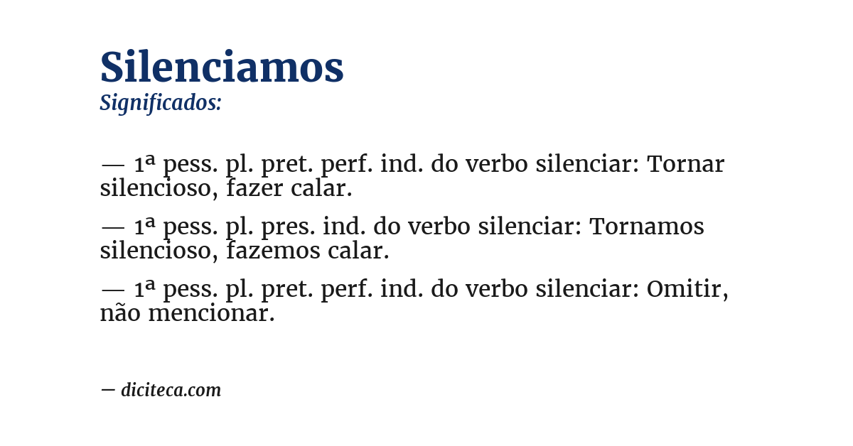 Significado de silenciamos