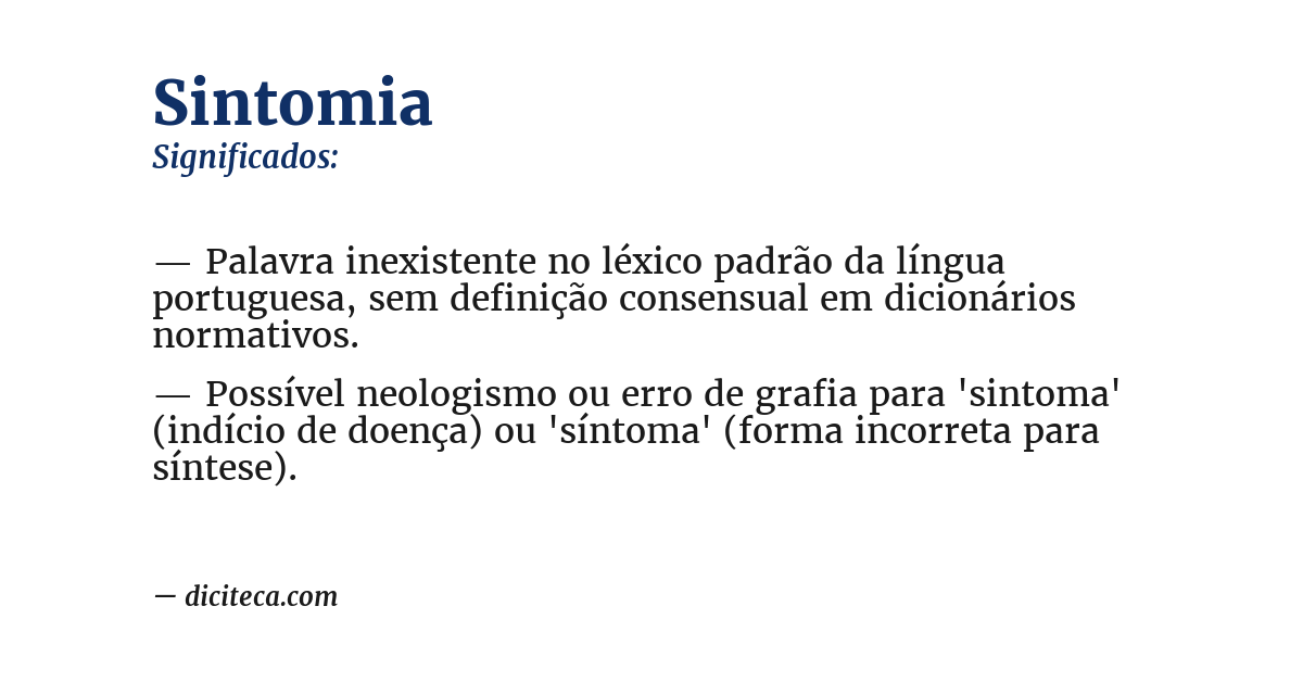 Significado de sintomia