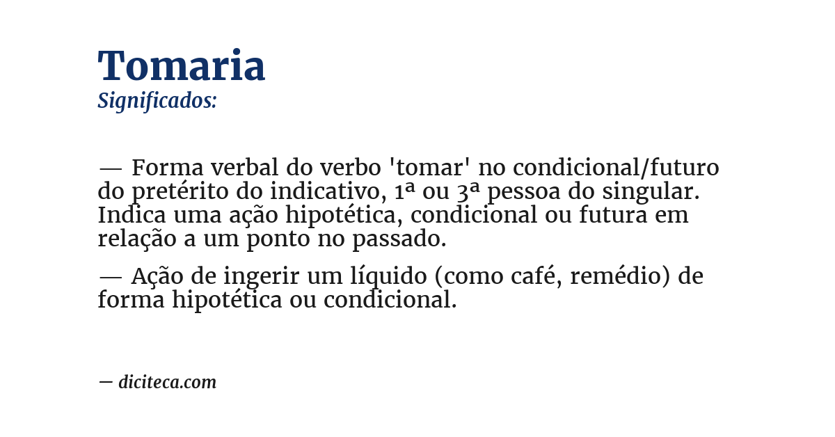 Significado de tomaria